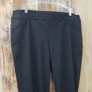 New CHICO'S 3.5T Classic Black Travel Women's  Crepe Pants 18 Tall